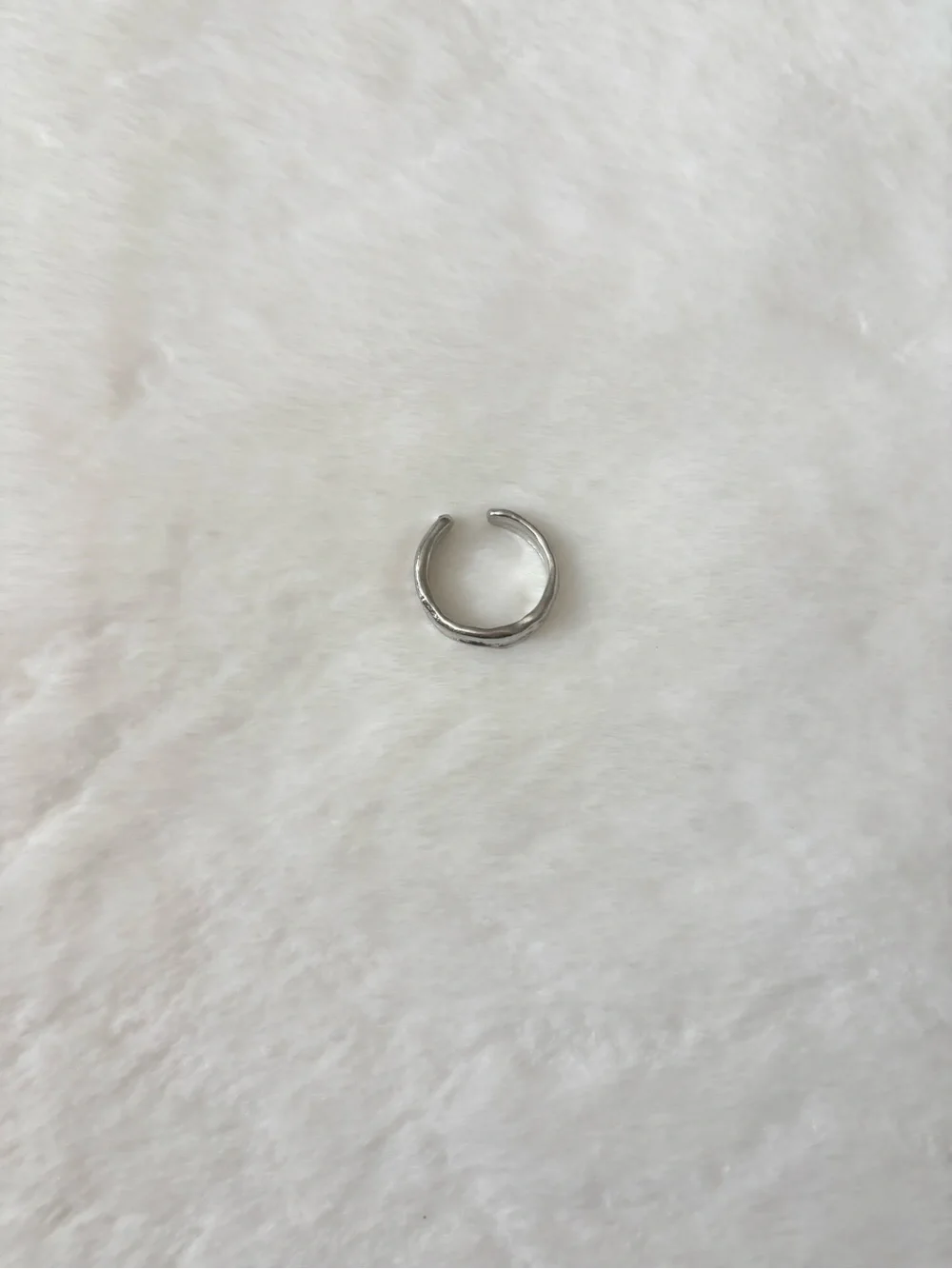 5/$15 🩷 MUST BUNDLE Silver Textured Open Band Ring